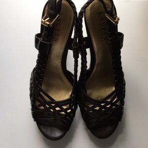 Brown Leather high heel